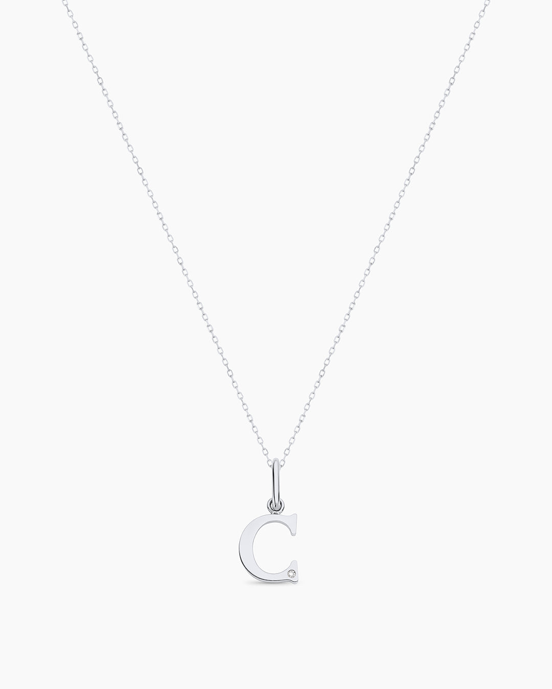 14K Diamond Vintage Alphabet Charm Necklace