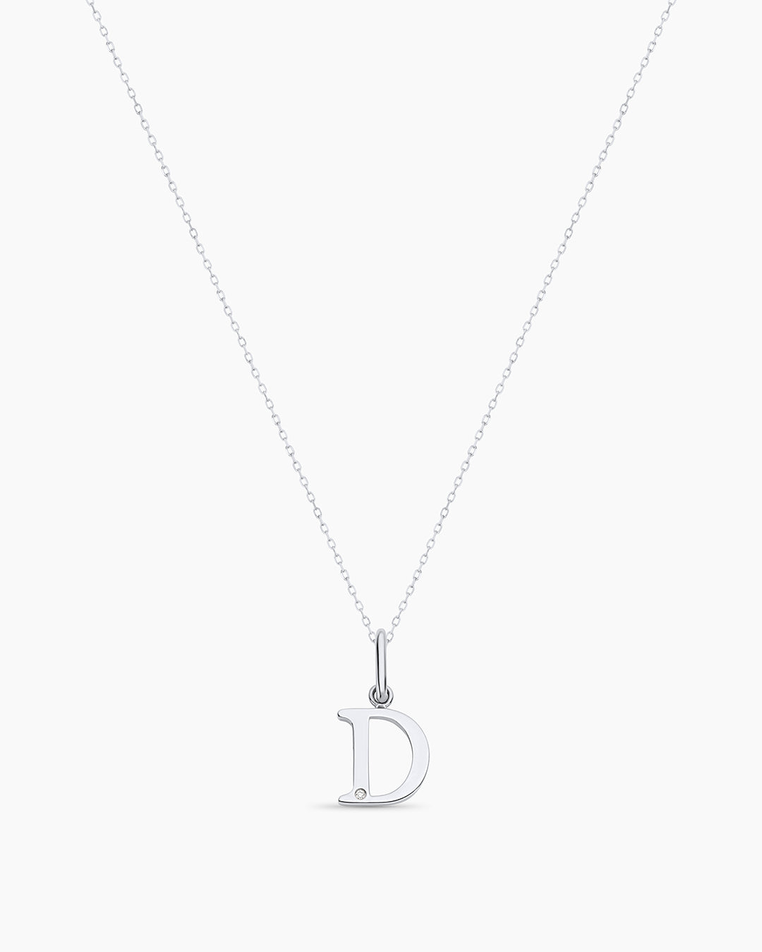 14K Diamond Vintage Alphabet Charm Necklace