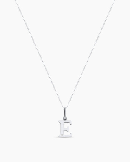 14K Diamond Vintage Alphabet Charm Necklace