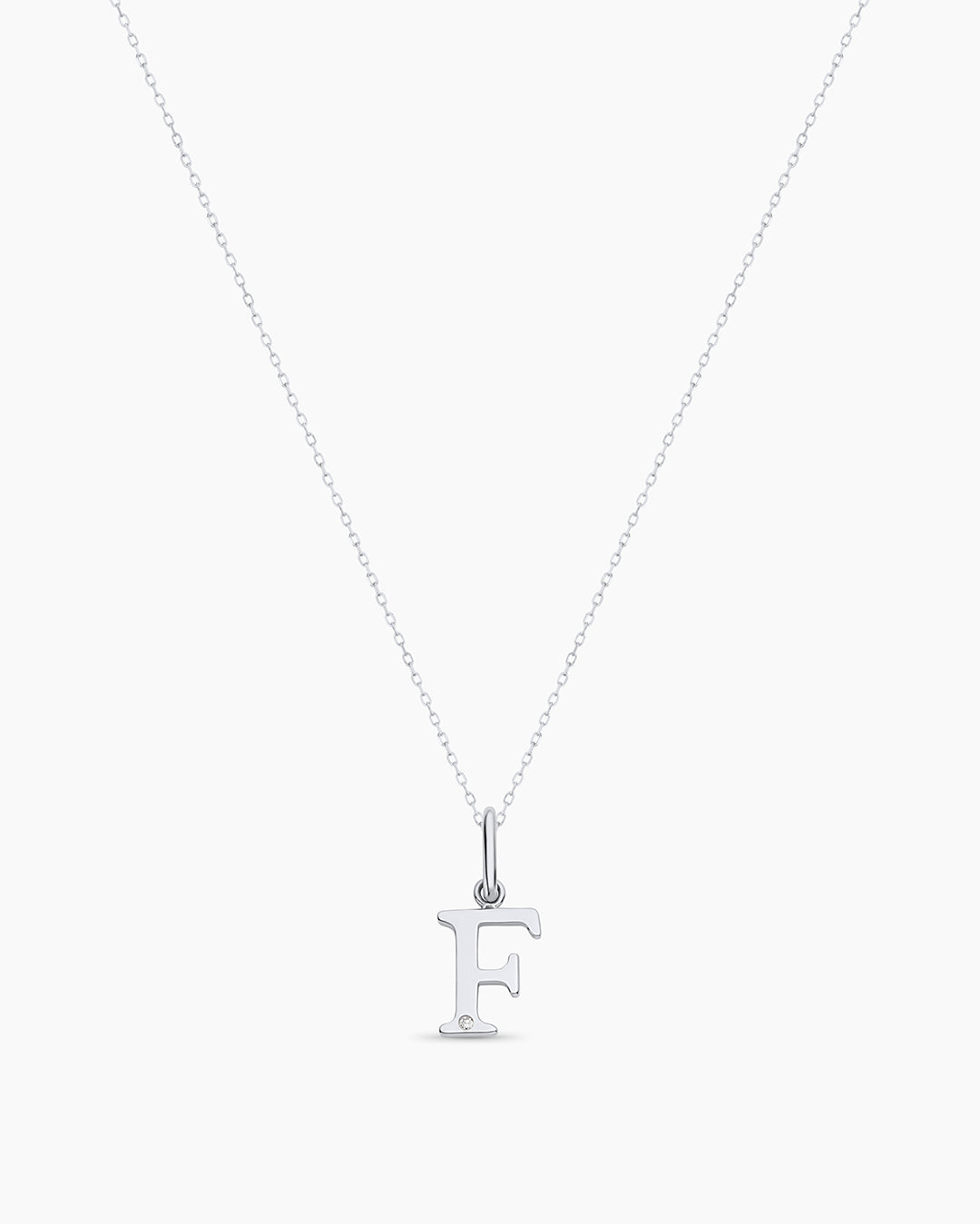 14K Diamond Vintage Alphabet Charm Necklace