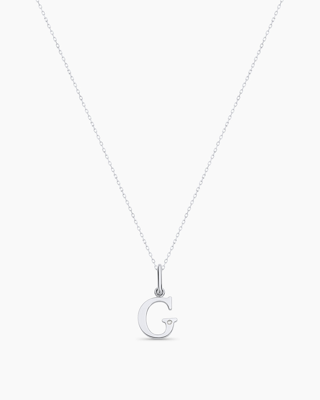 14K Diamond Vintage Alphabet Charm Necklace