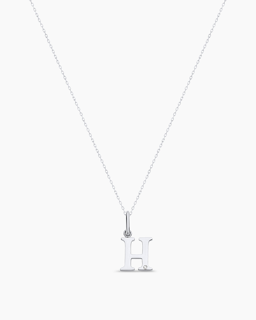 14K Diamond Vintage Alphabet Charm Necklace
