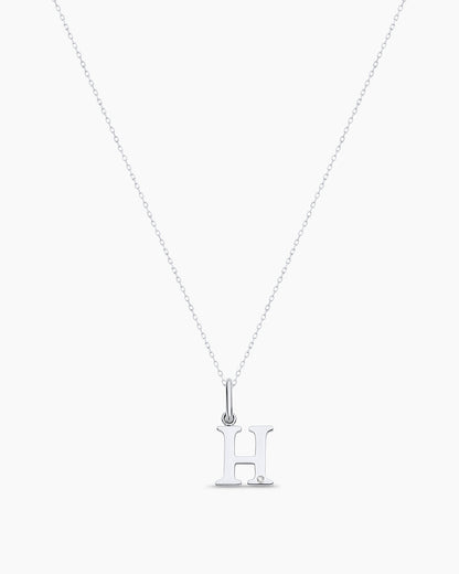 14K Diamond Vintage Alphabet Charm Necklace