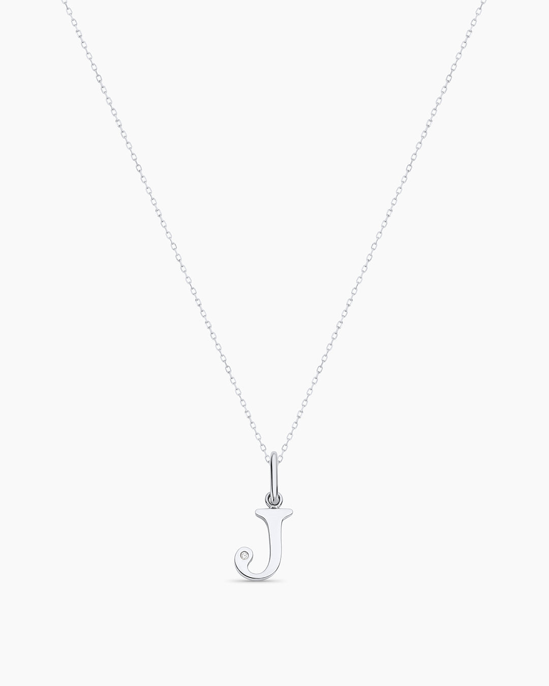 14K Diamond Vintage Alphabet Charm Necklace