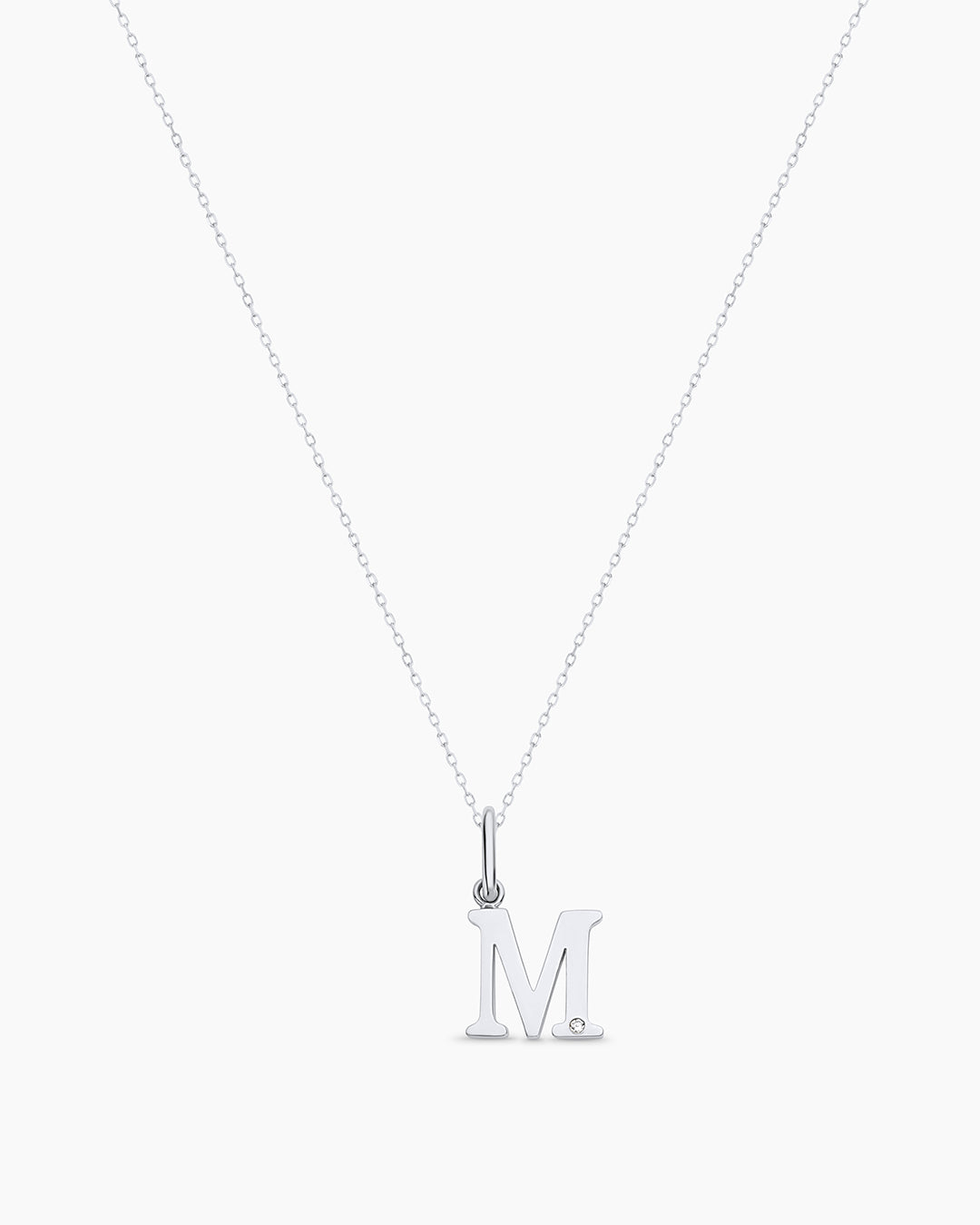 14K Diamond Vintage Alphabet Charm Necklace