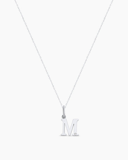 14K Diamond Vintage Alphabet Charm Necklace