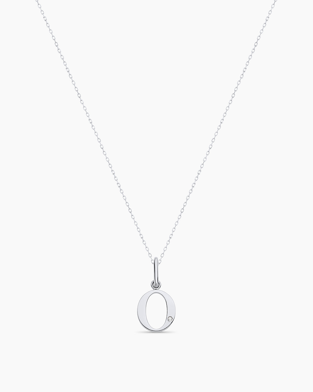 14K Diamond Vintage Alphabet Charm Necklace