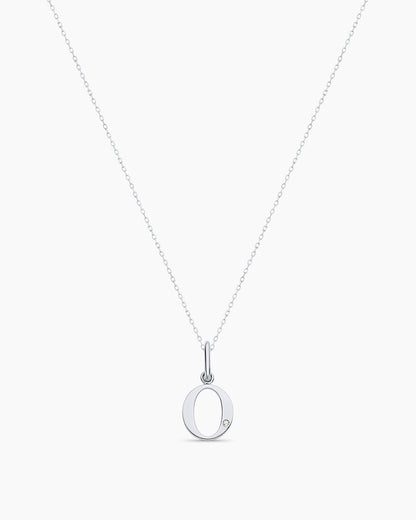 14K Diamond Vintage Alphabet Charm Necklace