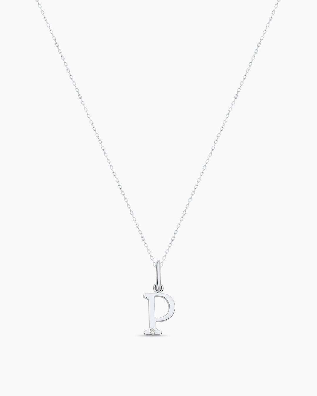 14K Diamond Vintage Alphabet Charm Necklace