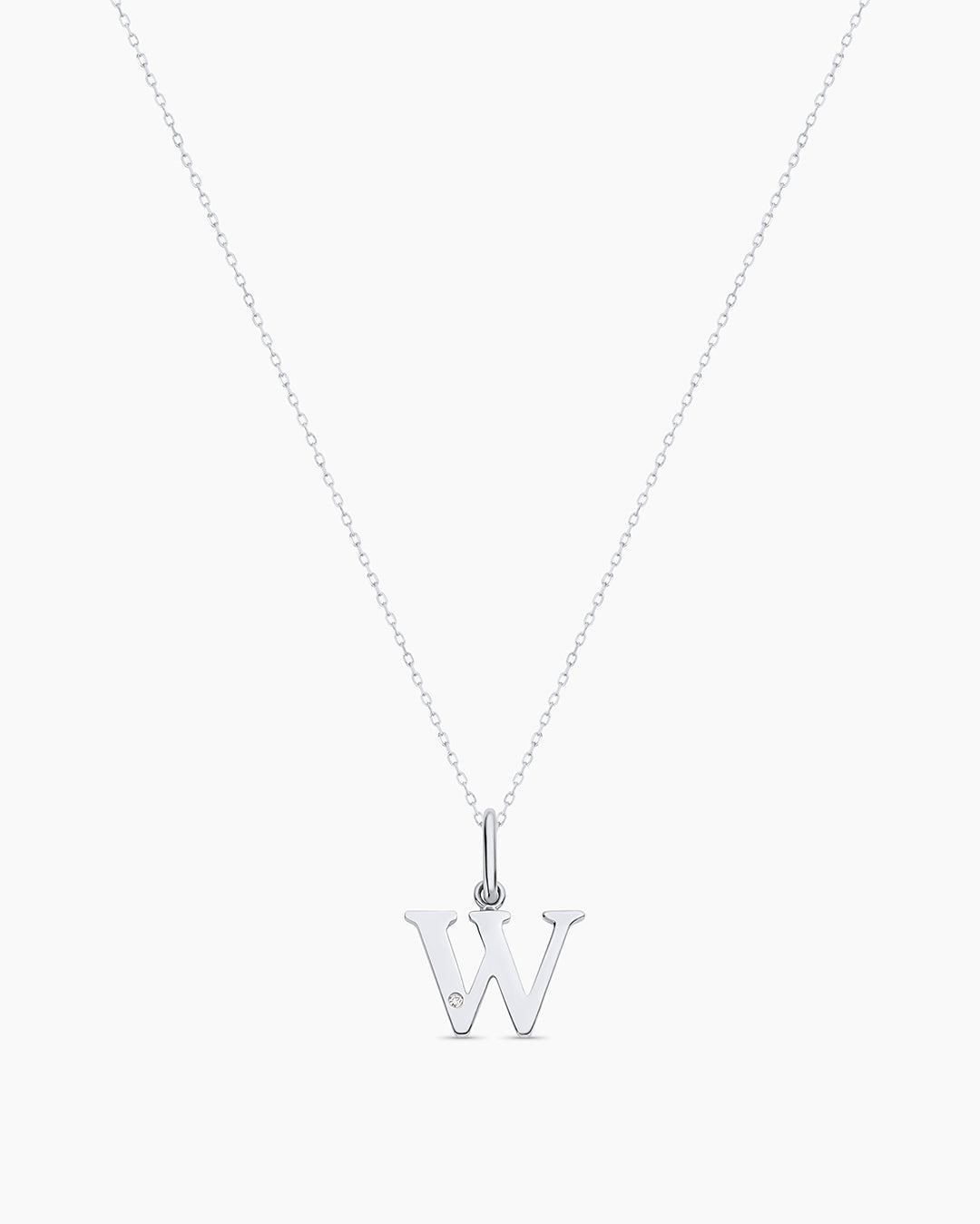 14K Diamond Vintage Alphabet Charm Necklace