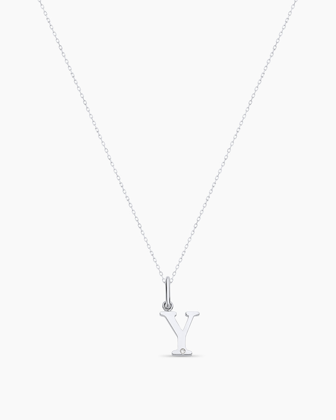 14K Diamond Vintage Alphabet Charm Necklace