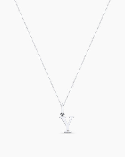 14K Diamond Vintage Alphabet Charm Necklace