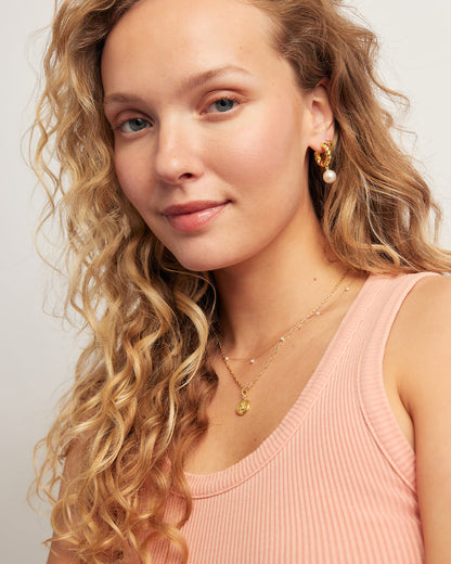 Pearl Crew Hoops