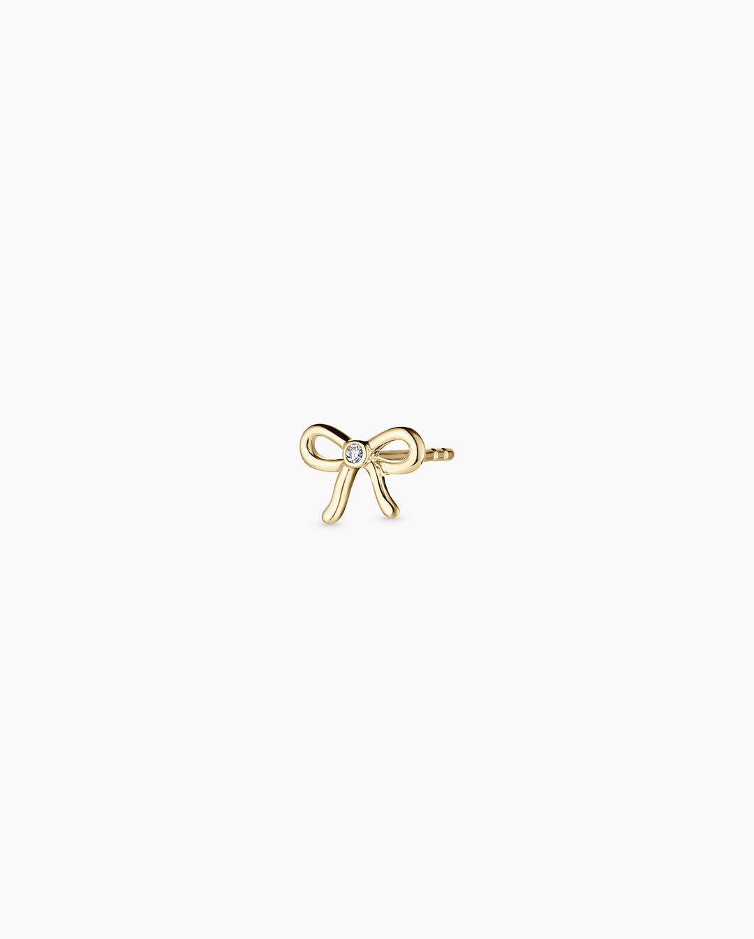 14K Diamond Put a Bow on it Single Stud