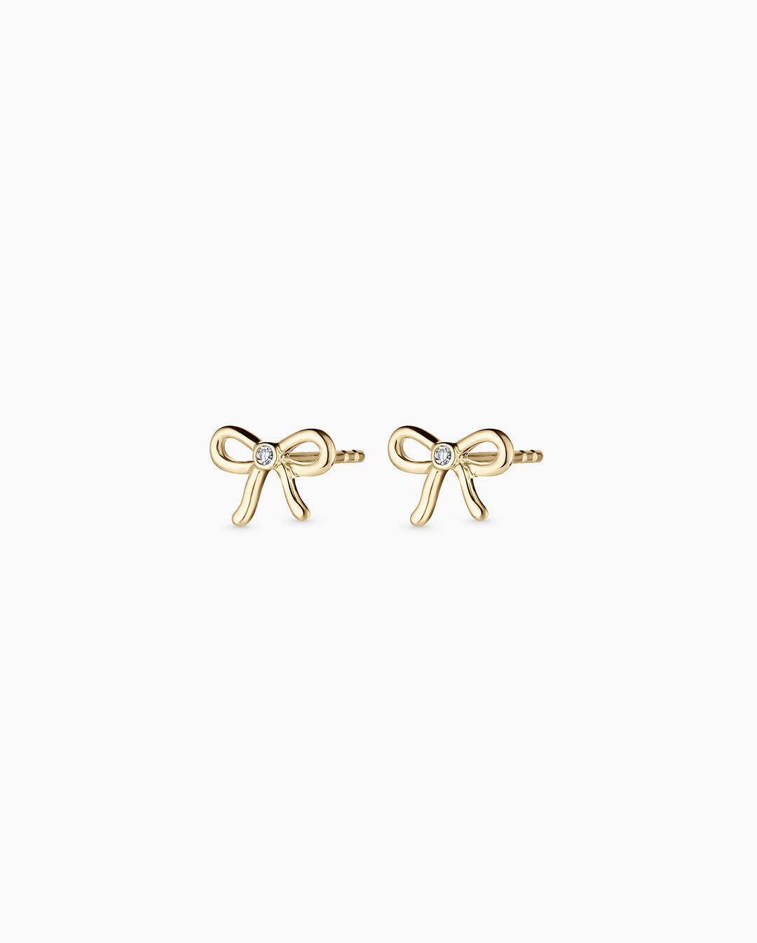 14K Diamond Put a Bow on it Studs