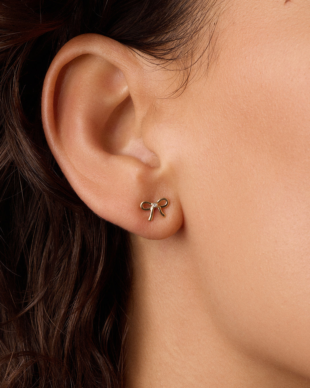 14K Diamond Put a Bow on it Studs