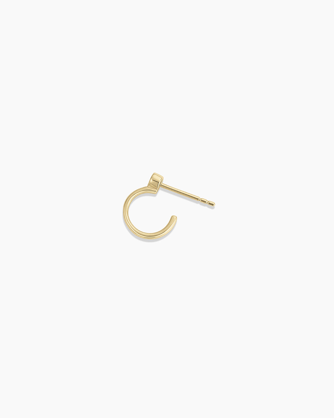 14K Lab Grown Diamond Circle Stud Single Huggie