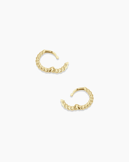 14K Gold Crew Huggies 8mm