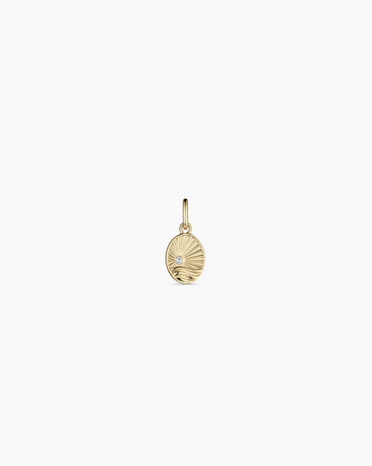 14K Diamond Beach Charm