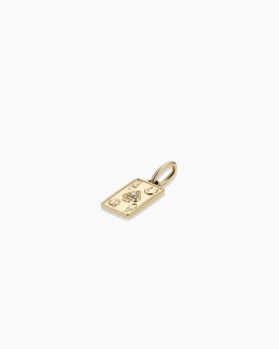 14K Diamond Ace Charm