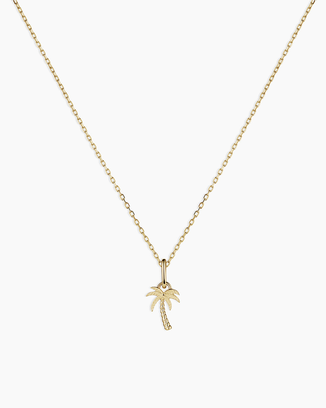 14K Gold Palm Charm Necklace