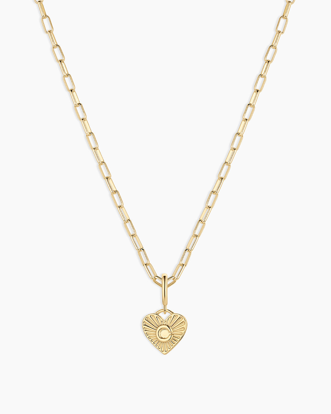 Vintage Heart Alphabet Charm Necklace