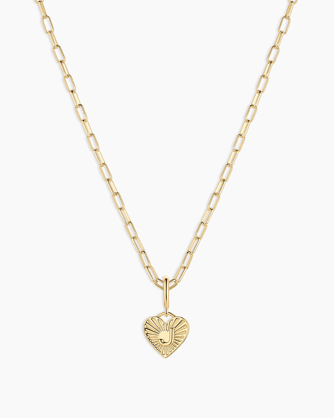 Vintage Heart Alphabet Charm Necklace