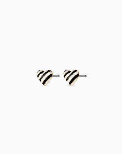 Campbell Enamel Heart Studs