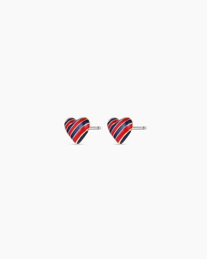 Campbell Enamel Heart Studs