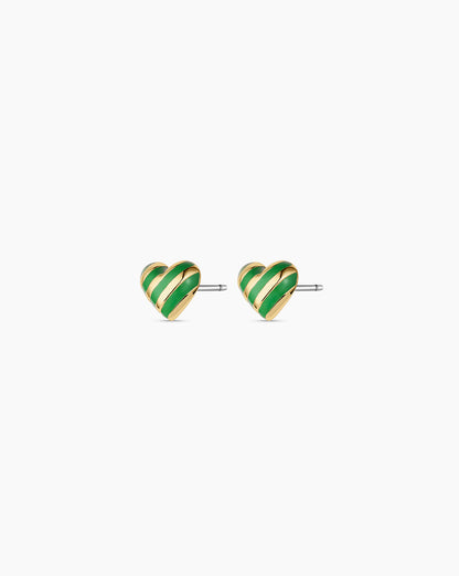 Campbell Enamel Heart Studs