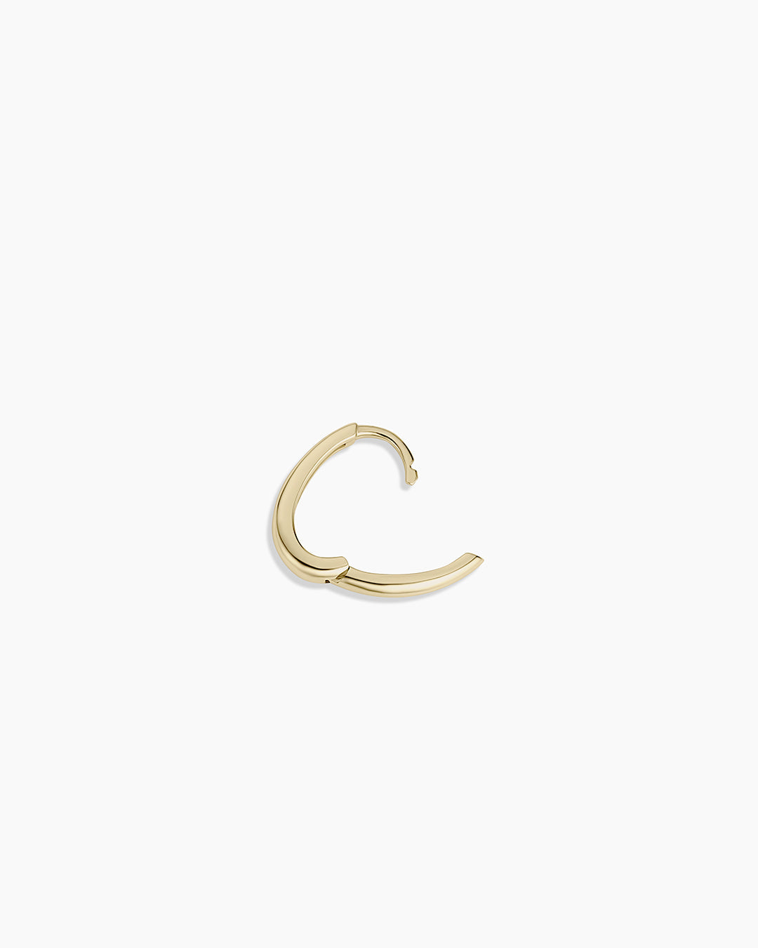 14K Gold Everyday Oval Single Huggie
