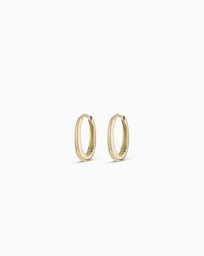 14K Gold Everyday Oval Huggies
