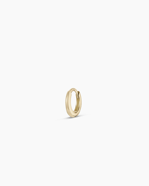 14K Gold Everyday Oval Single Huggie