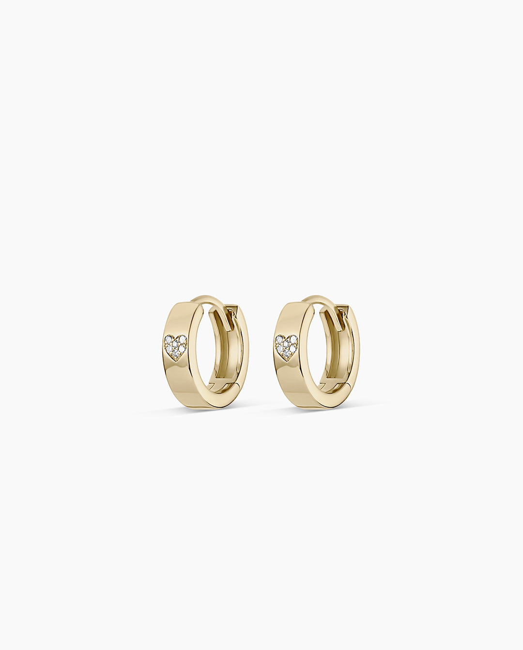 14K Diamond Love Rose Huggies