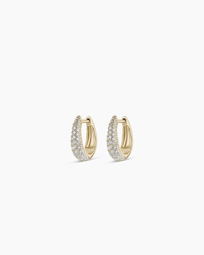 14K Diamond Banks Huggies