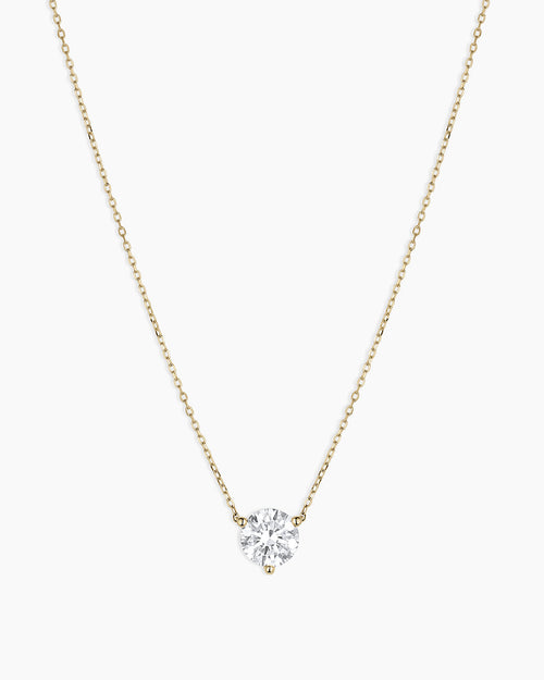 14K Lab Grown Diamond Solitaire Necklace