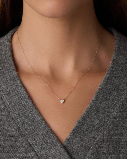 14K Lab Grown Diamond Heart Necklace