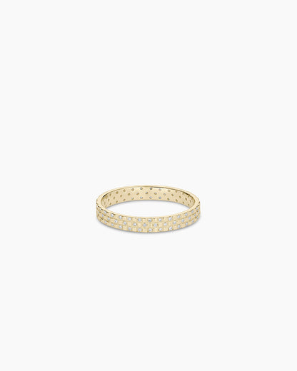 14K Diamond Checkered Ring