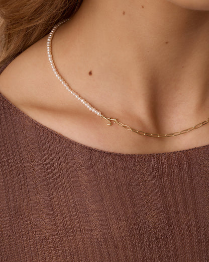 Lou Pearl Alphabet Necklace