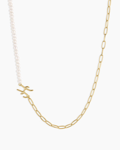 Lou Pearl Alphabet Necklace