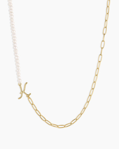 Lou Pearl Alphabet Necklace