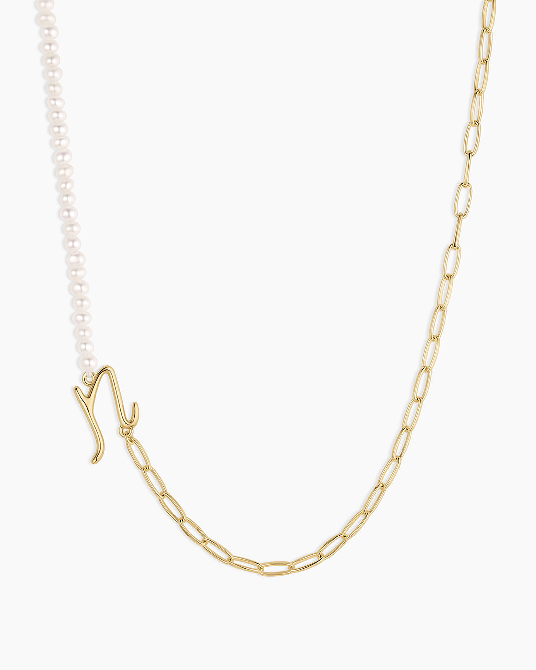 Lou Pearl Alphabet Necklace