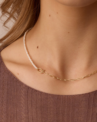 Lou Pearl Alphabet Necklace