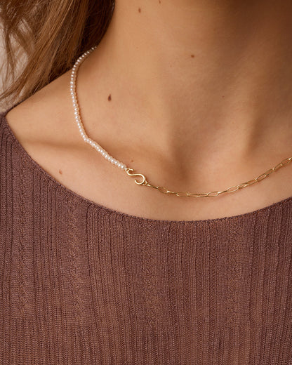 Lou Pearl Alphabet Necklace