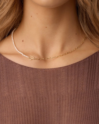 Lou Pearl Alphabet Necklace