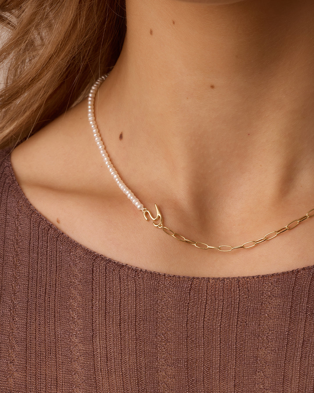 Lou Pearl Alphabet Necklace