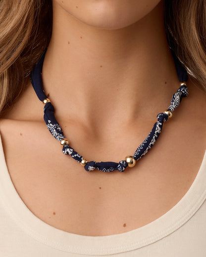Paisley Bandana Knot Necklace