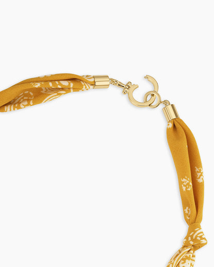 Paisley Bandana Pearl Necklace