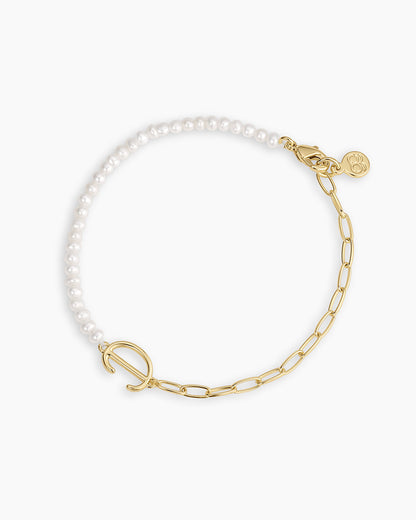 Lou Pearl Alphabet Bracelet
