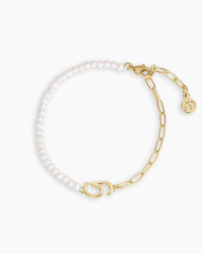 Lou Pearl Alphabet Bracelet